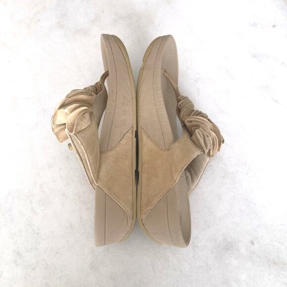 Fitflop Frou Ruffled platform leather sandals (Maple sugar beige / tan / nude) - Picture 7 of 9